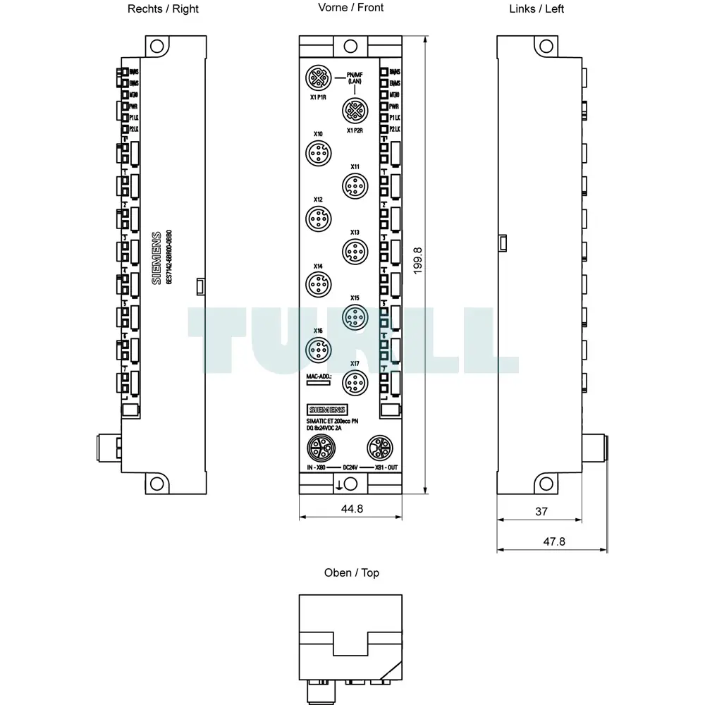 6ES7142-6BR00-0BB0 Siemens SIMATIC ET 200eco PN Digital I/O Devices Original Brand New 2 6ES7142-6BR00-0BB0 Siemens SIMATIC ET 200eco PN Digital I/O Devices