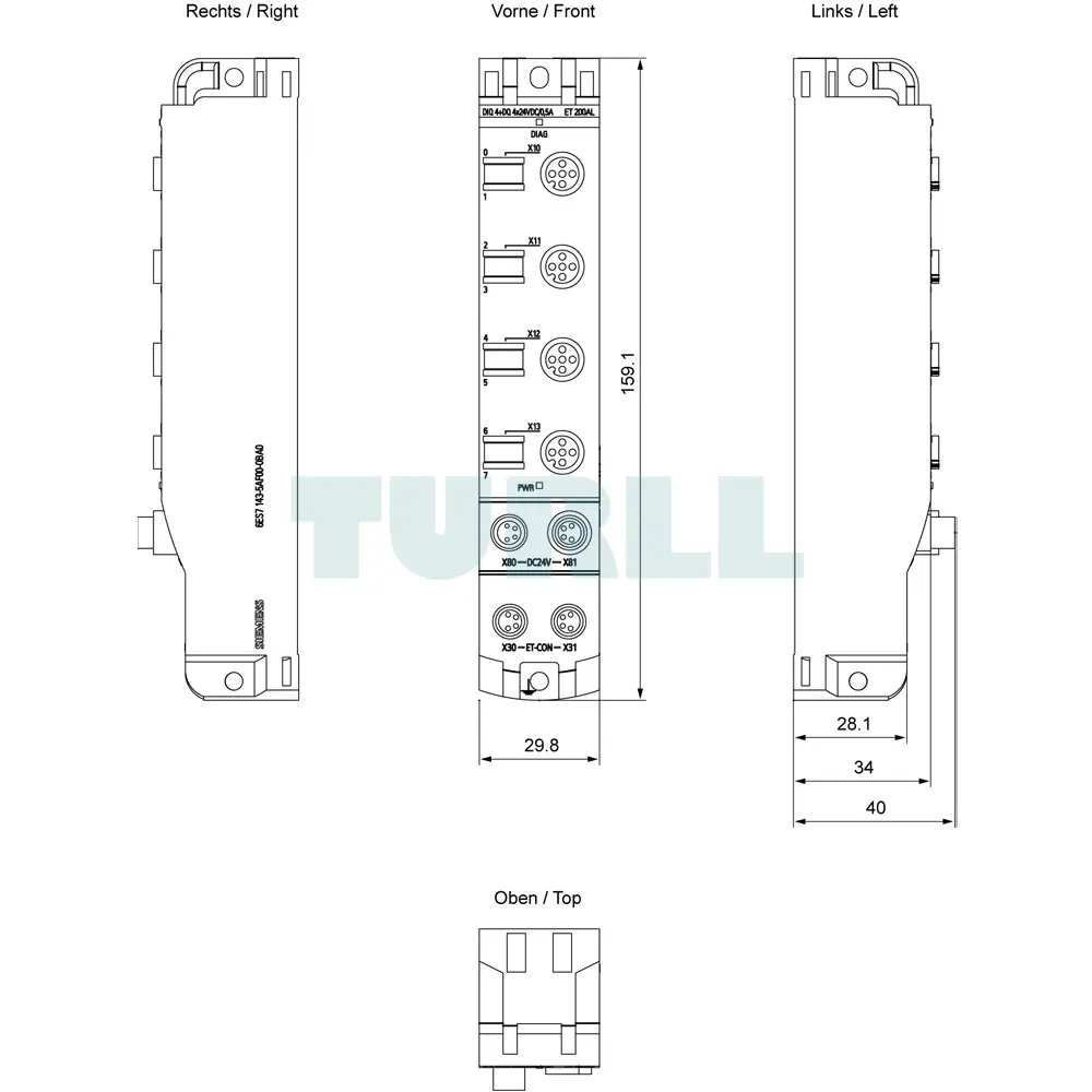 6ES7143-5AF00-0BA0 Siemens SIMATIC ET 200AL Digital I/O Modules Original Brand New 3 6ES7143-5AF00-0BA0 Siemens SIMATIC ET 200AL Digital I/O