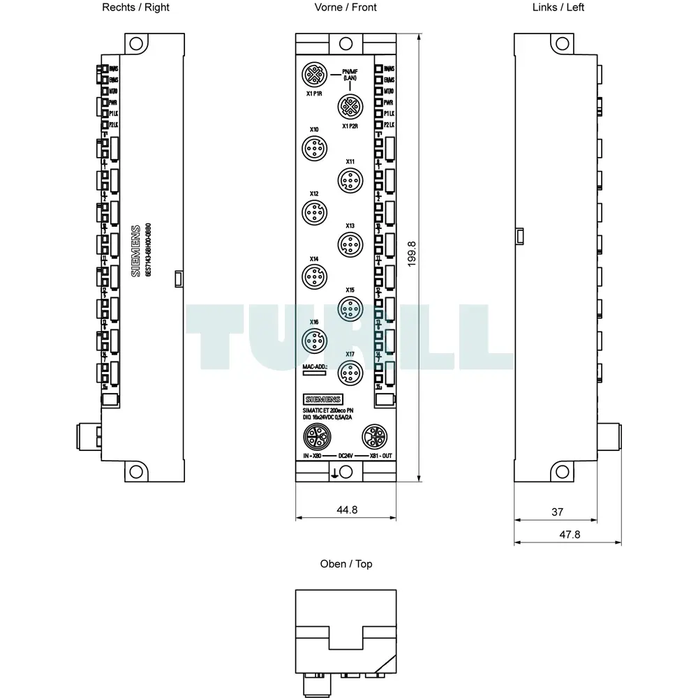 6ES7143-6BH00-0BB0 Siemens SIMATIC ET 200eco PN Digital I/O Devices Original Brand New 4 6ES7143-6BH00-0BB0 Siemens SIMATIC ET 200eco PN Digital I/O Devices