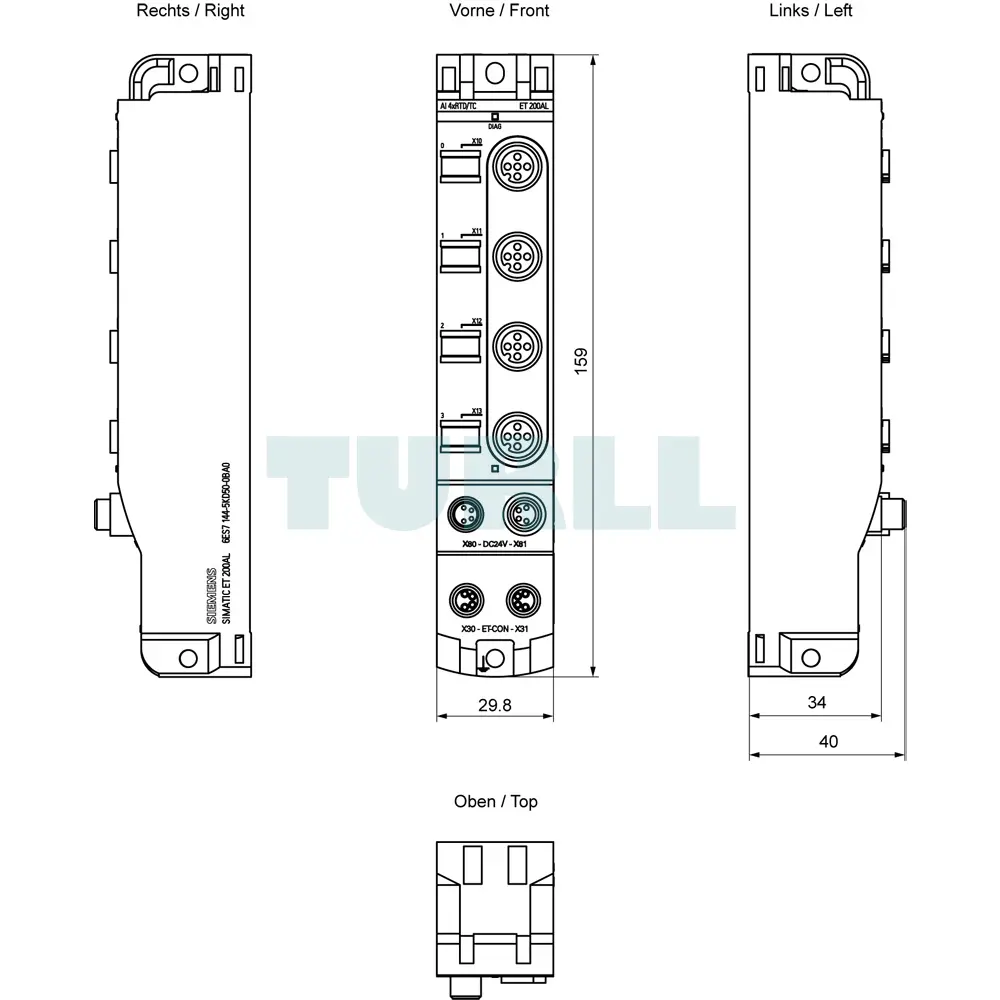 6ES7144-5KD50-0BA0 Siemens SIMATIC ET 200AL Analog I/O Modules Original Brand New 2 6ES7144-5KD50-0BA0 Siemens SIMATIC ET 200AL Analog I/O Modules