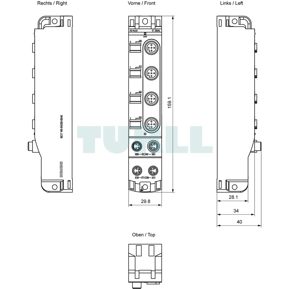 6ES7145-5ND00-0BA0 Siemens SIMATIC ET 200AL Analog I/O Modules Original Brand New 3 6ES7145-5ND00-0BA0 Siemens SIMATIC ET 200AL Analog I/O Modules
