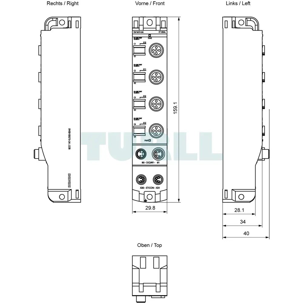 6ES7147-5JD00-0BA0 Siemens SIMATIC ET 200AL CM IO-Link Original Brand New 4 6ES7147-5JD00-0BA0 Siemens SIMATIC ET 200AL CM IO-Link