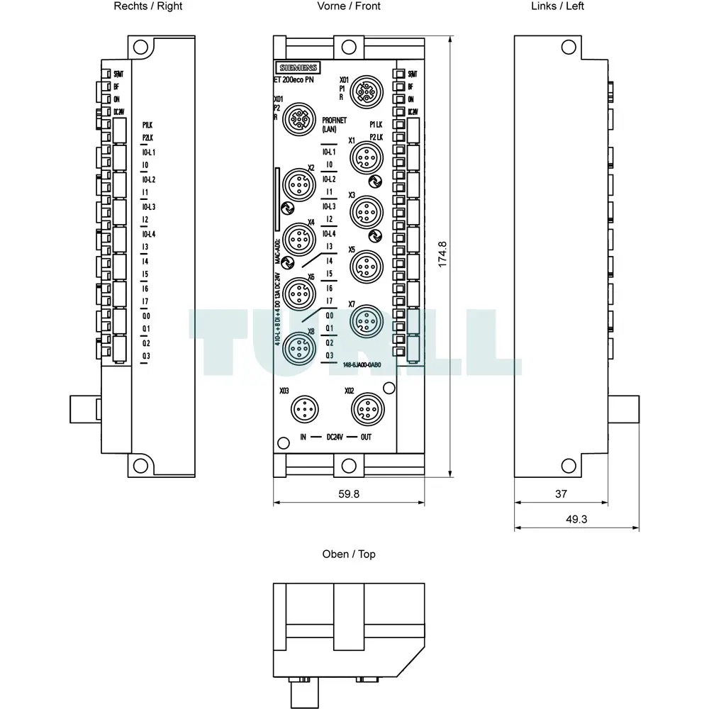 6ES7148-6JA00-0AB0 Siemens SIMATIC DP ET 200ECO PN IO-Link Master Original Brand New 4 6ES7148-6JA00-0AB0 Siemens SIMATIC DP ET 200ECO PN IO-Link Master