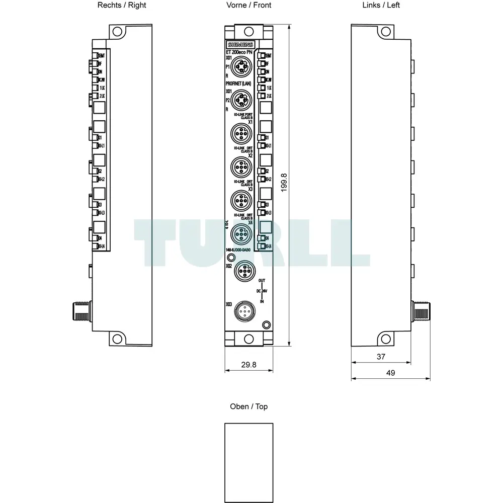 6ES7148-6JD00-0AB0 Siemens SIMATIC DP ET 200eco PN IO-Link Master Original Brand New 2 6ES7148-6JD00-0AB0 Siemens SIMATIC DP ET 200eco PN IO-Link Master