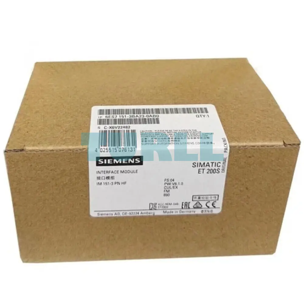 Siemens 6ES7151-3BA23-0AB0 SIMATIC DP IM 151-3 PN HF Interface Module for ET 200S Original Brand New 5 Siemens 6ES7151-3BA23-0AB0 SIMATIC DP IM 151-3 PN HF Interface Module for ET 200S
