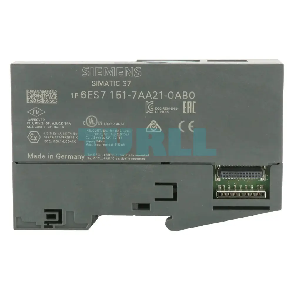 Siemens 6ES7151-7AA21-0AB0 SIMATIC DP IM151-7 CPU for ET200S, 128KB Original Brand New 4 Siemens 6ES7151-7AA21-0AB0 SIMATIC DP IM151-7 CPU for ET200S, 128KB