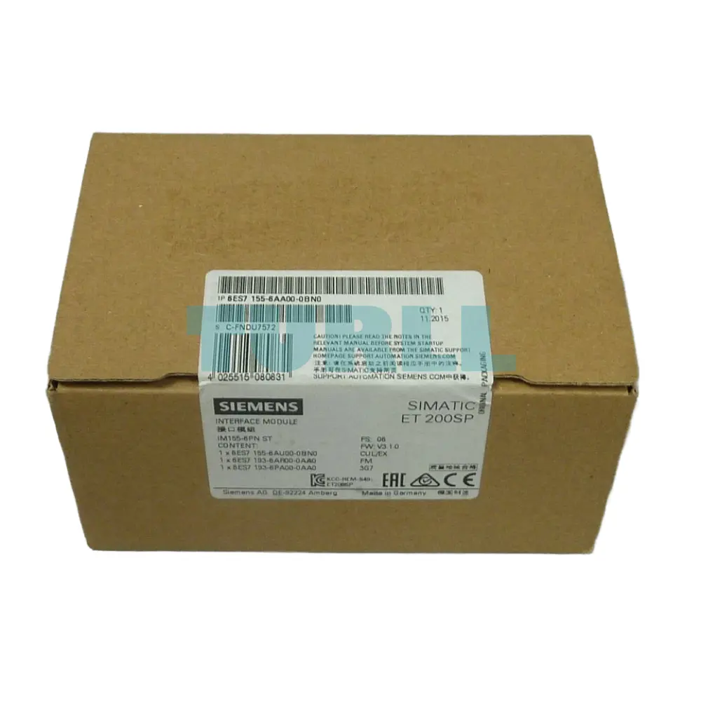 Siemens 6ES7155-6AA00-0BN0 SIMATIC ET 200SP PROFINET Bundle IM 155-6PN ST Original Brand New 4 Siemens 6ES7155-6AA00-0BN0 SIMATIC ET 200SP PROFINET Bundle IM 155-6PN ST