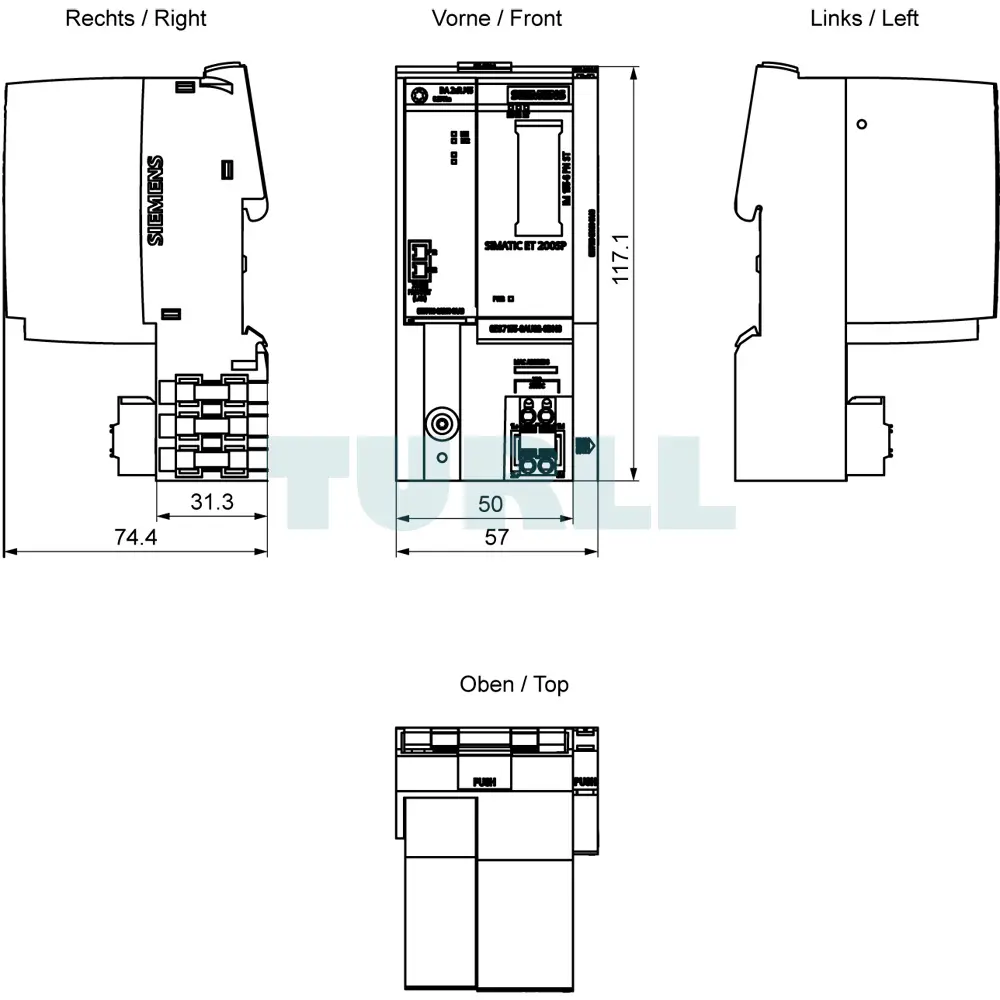 SIEMENS 6ES7155-6AA02-0BN0 SIMATIC ET 200SP PROFINET Interface Module