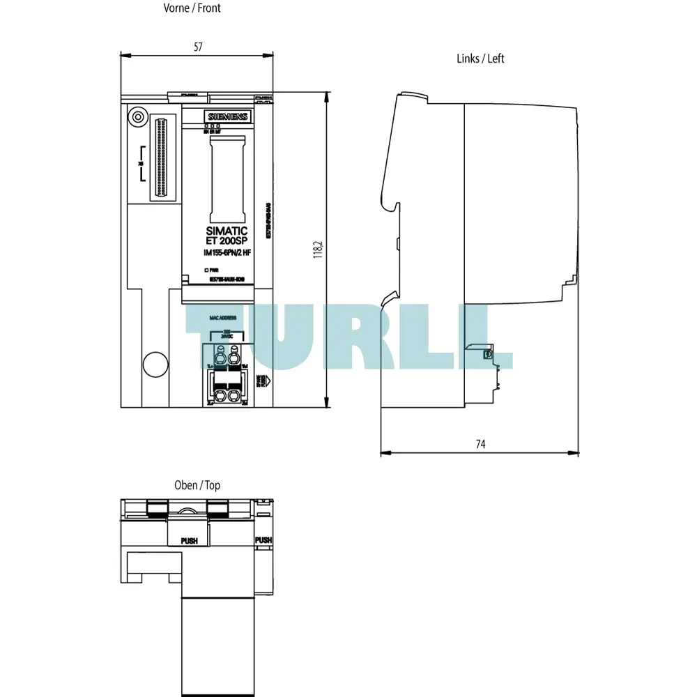 Siemens 6ES7155-6AU01-0CN0 SIMATIC ET 200SP IM 155-6PN/2 HF Interface Module Original Brand New 6 Siemens 6ES7155-6AU01-0CN0 SIMATIC ET 200SP IM 155-6PN/2 HF Interface Module
