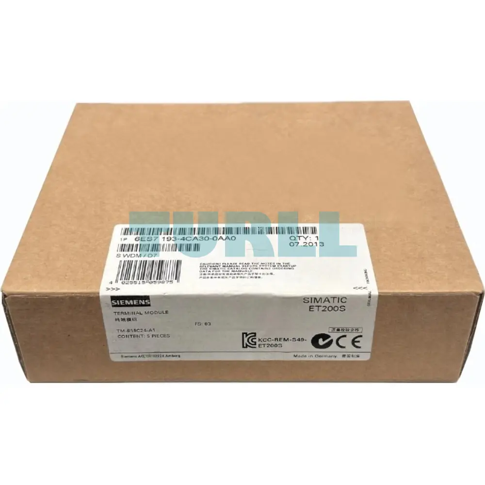 Siemens 6ES7193-4CA30-0AA0 SIMATIC DP Terminal Module TM-E15C24-A1 for ET 200S Original Brand New 5 Siemens 6ES7193-4CA30-0AA0 SIMATIC DP Terminal Module TM-E15C24-A1 for ET 200S