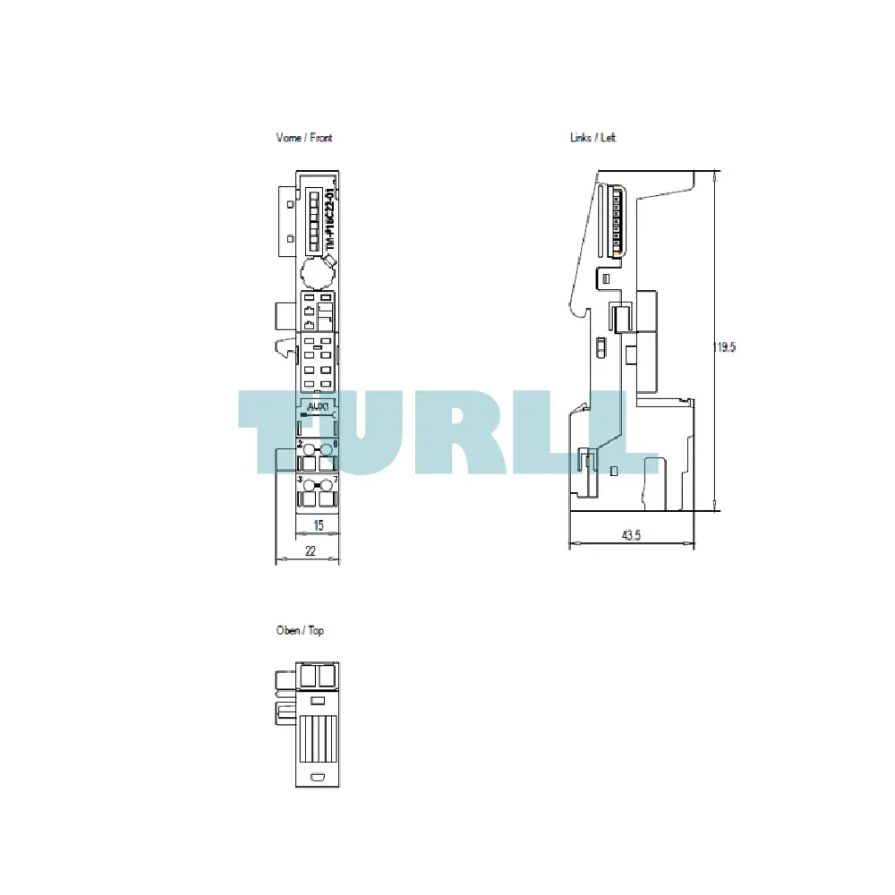 Siemens 6ES7193-4CE10-0AA0 SIMATIC DP Terminal Module (TM-P15C22-01) for ET 200S