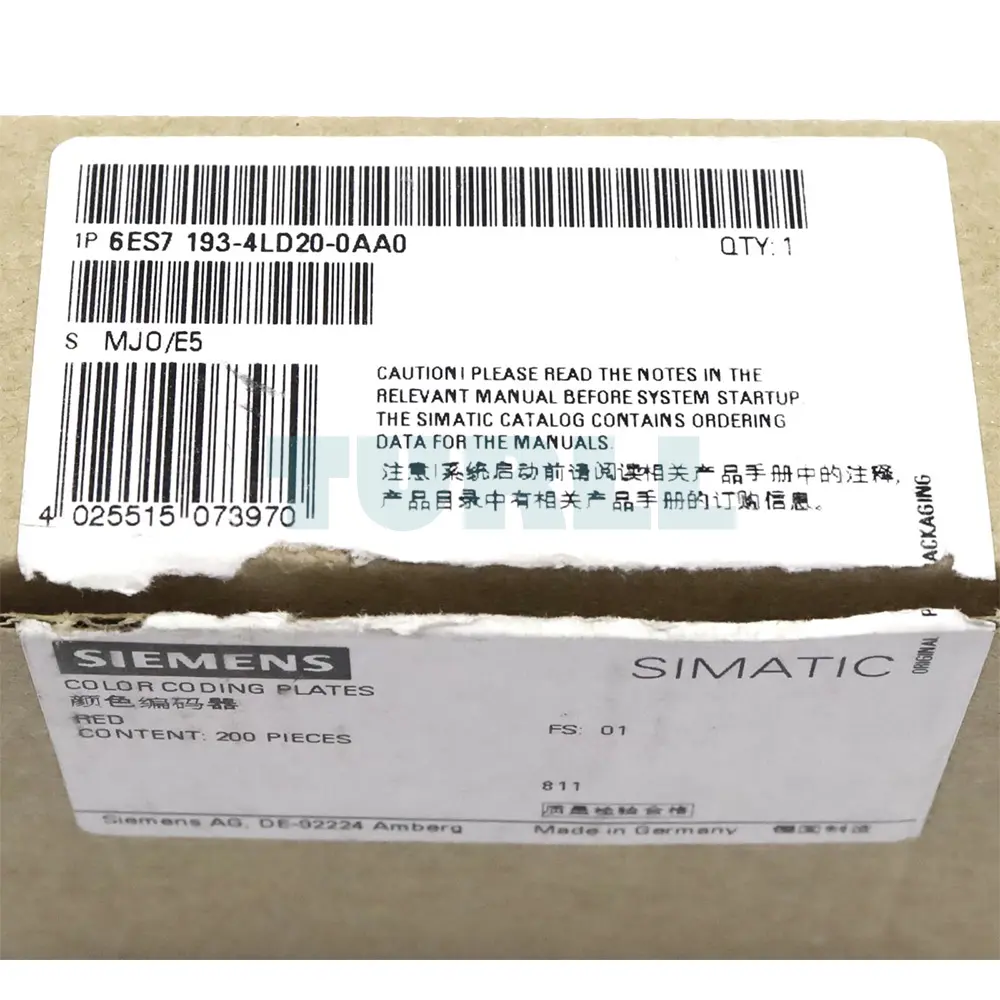 6ES7193-4LD20-0AA0 SIEMENS red coding plates
