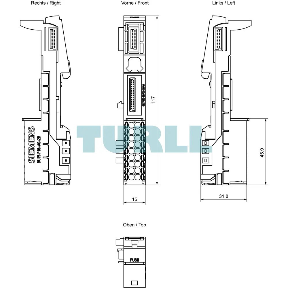 Siemens 6ES7193-6BP00-0BA0 SIMATIC ET 200SP BaseUnit (BU15-P16+A0+2B) Original Brand New 6 Siemens 6ES7193-6BP00-0BA0 SIMATIC ET 200SP BaseUnit (BU15-P16+A0+2B)