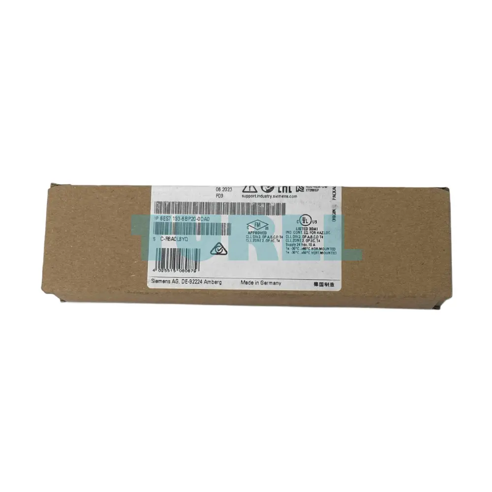 Siemens 6ES7193-6BP20-0DA0 SIMATIC ET 200SP BaseUnit BU15-P16+A10+2D, Type A0, Push-In Terminal