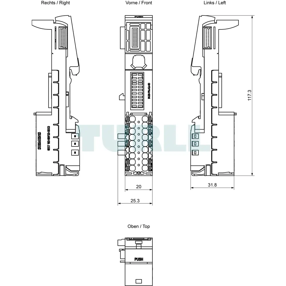 6ES7193-6BP20-0DC0 Siemens SIMATIC ET 200SP BaseUnit Original Brand New 5 6ES7193-6BP20-0DC0 Siemens SIMATIC ET 200SP BaseUnit