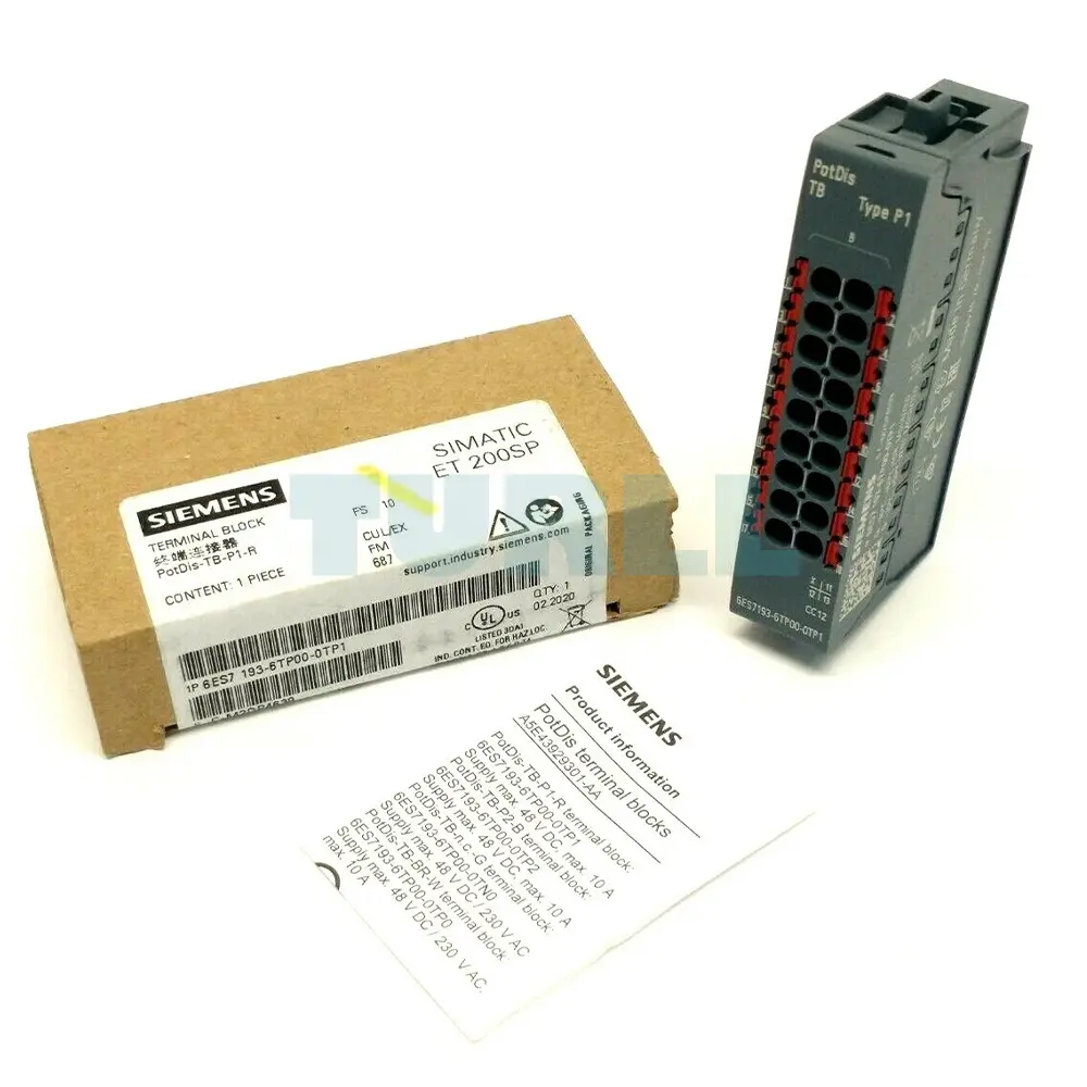 6ES7193-6TP00-0TP1 Siemens SIMATIC ET 200SP Potential Distributor Module Original Brand New 4 6ES7193-6TP00-0TP1 Siemens SIMATIC ET 200SP Potential Distributor Module