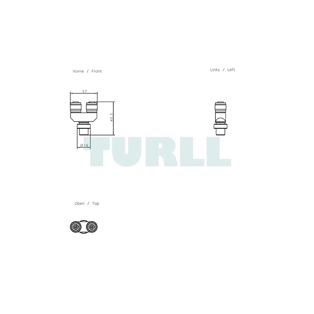6ES7194-1KA01-0XA0 Siemens Y connector ET200 M12