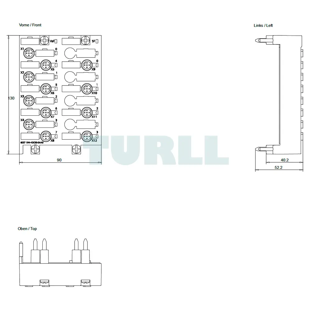 6ES7194-4DC00-0AA0 SIEMENS Exclusive Connection Module Original Brand New 6 6ES7194-4DC00-0AA0 Siemens ET200 PRO connection module