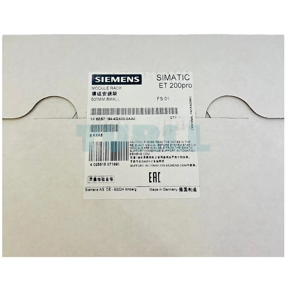 6ES7194-4GA00-0AA0 Siemens SIMATIC DP Module Rack Slim Design