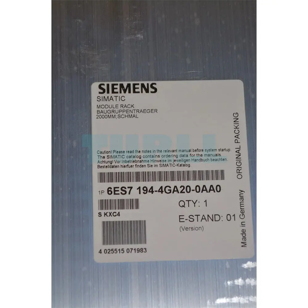 6ES7194-4GA20-0AA0 Siemens SIMATIC DP Module Rack Slim Design