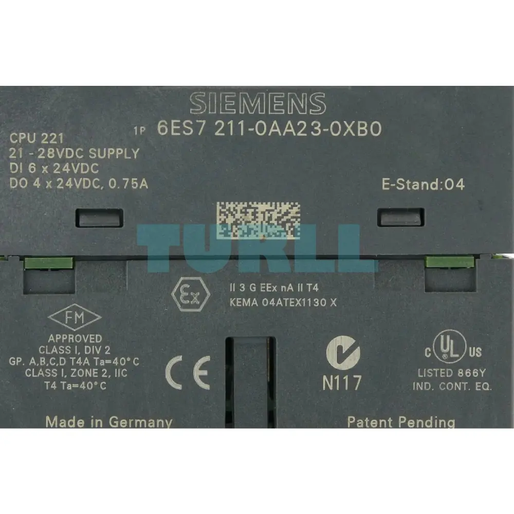 6ES7211-0AA23-0XB0 Siemens SIMATIC S7-200 CPU 221 Compact Unit Original Brand New 3 6ES7211-0AA23-0XB0 Siemens SIMATIC S7-200 CPU 221 Compact Unit
