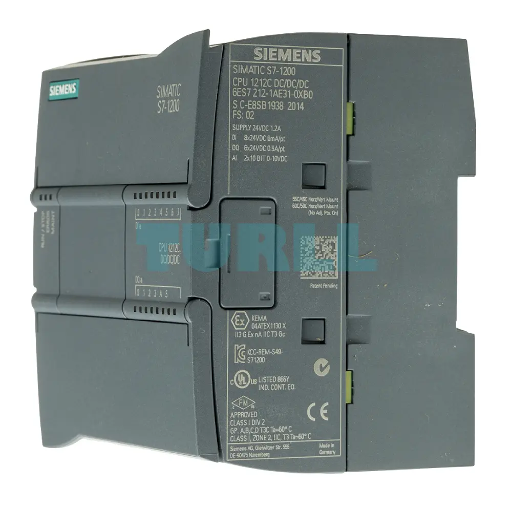 Siemens 6ES7212-1AE31-0XB0 SIMATIC S7-1200 CPU 1212C Compact Controller