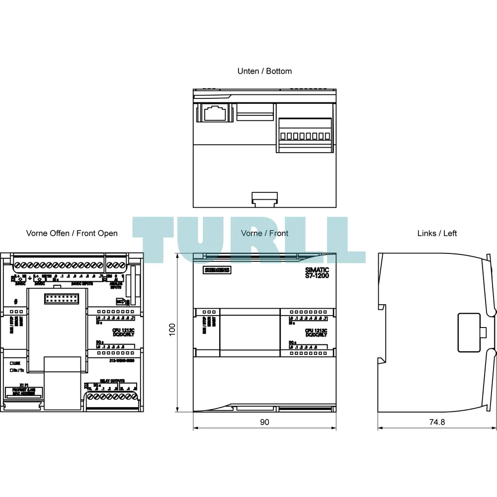 Siemens 6ES7212-1HE40-0XB0 SIMATIC S7-1200, CPU 1212C, Compact PLC, DC/DC/Relay, 8DI, 6DO, 2AI Original Brand New 6 Siemens 6ES7212-1HE40-0XB0 SIMATIC S7-1200, CPU 1212C, Compact PLC, DC/DC/Relay, 8DI, 6DO, 2AI