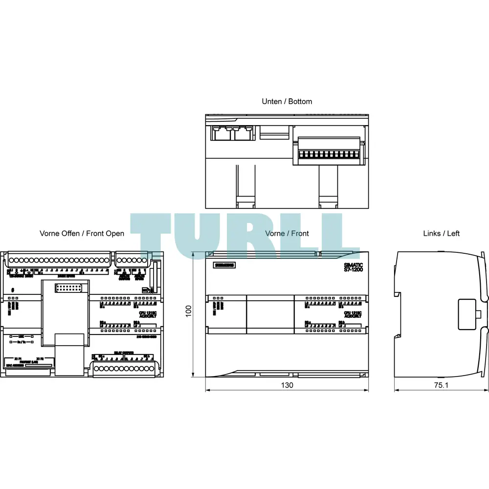 Siemens 6ES7215-1BG40-0XB0 SIMATIC S7-1200 CPU 1215C, Compact PLC AC/DC/Relay Original Brand New 6 Siemens 6ES7215-1BG40-0XB0 SIMATIC S7-1200 CPU 1215C, Compact PLC AC/DC/Relay