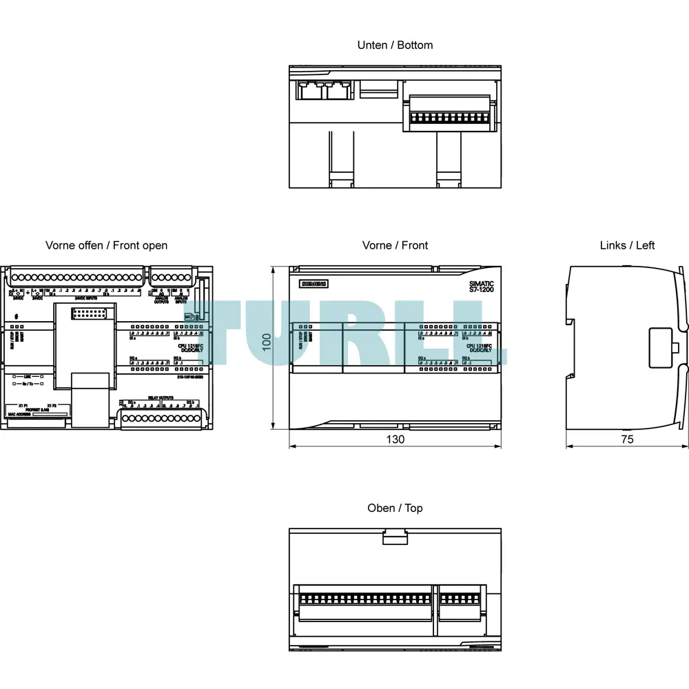 Siemens 6ES7215-1HF40-0XB0 SIMATIC S7-1200F, CPU 1215 FC Fail-safe, Compact Controller Original Brand New 6 Siemens 6ES7215-1HF40-0XB0 SIMATIC S7-1200F, CPU 1215 FC Fail-safe, Compact Controller