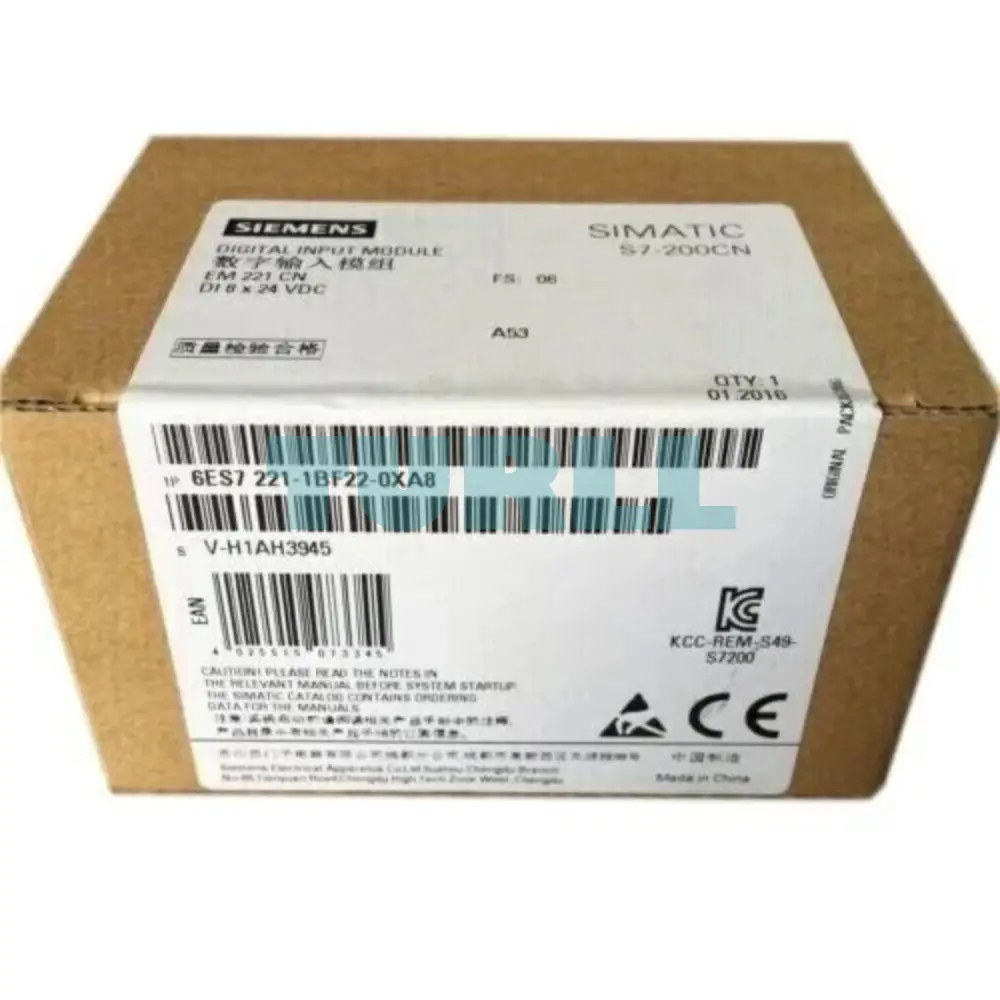 Siemens 6ES7221-1BF22-0XA8 SIMATIC S7-200 CN EM 221 Digital Input Module, 8 DI, 24V DC Original Brand New 2 Siemens 6ES7221-1BF22-0XA8 SIMATIC S7-200 CN EM 221 Digital Input Module, 8 DI, 24V DC