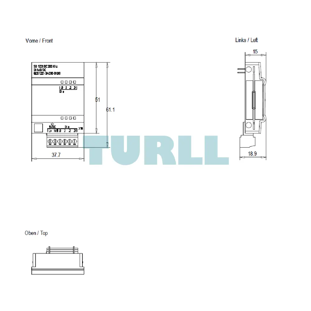 Siemens 6ES7221-3AD30-0XB0 SIMATIC S7-1200 Digital Input SB 1221, 4 DI, 5V DC, 200kHz Original Brand New 6 Siemens 6ES7221-3AD30-0XB0 SIMATIC S7-1200 Digital Input SB 1221, 4 DI, 5V DC, 200kHz