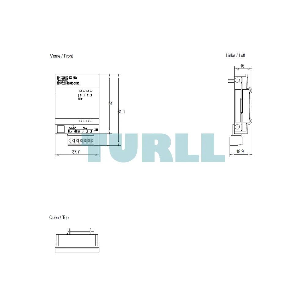 Siemens 6ES7221-3BD30-0XB0 SIMATIC S7-1200 Digital Input SB 1221, 4 DI, 24V DC, 200 kHz Original Brand New 6 Siemens 6ES7221-3BD30-0XB0 SIMATIC S7-1200 Digital Input SB 1221, 4 DI, 24V DC, 200 kHz