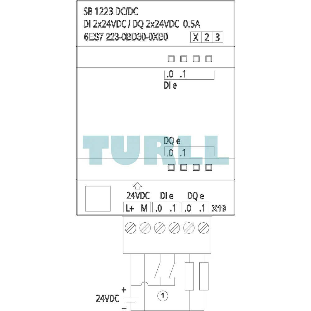 Siemens 6ES7223-0BD30-0XB0 SIMATIC S7-1200 Digital I/O Module SB 1223, 24 V DC