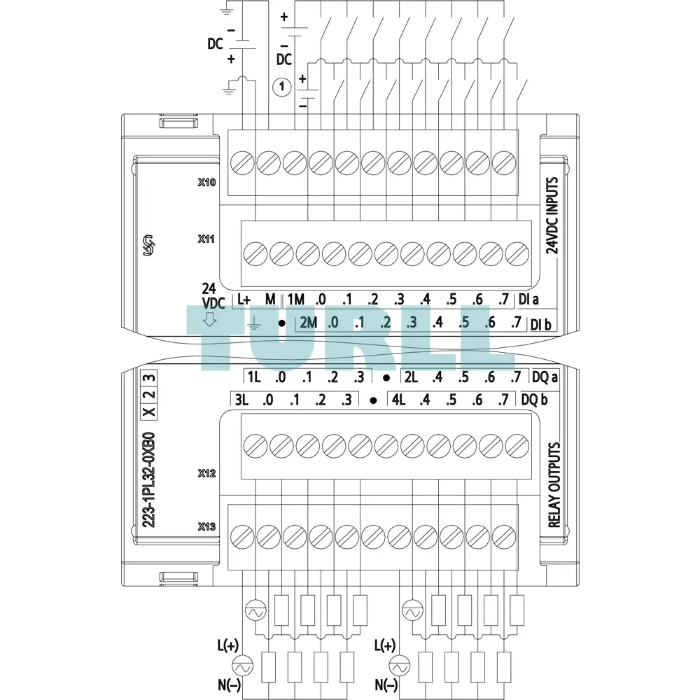 Siemens 6ES7223-1PL32-0XB0 SIMATIC S7-1200, Digital I/O SM 1223, 16 DI / 16 DO Relay
