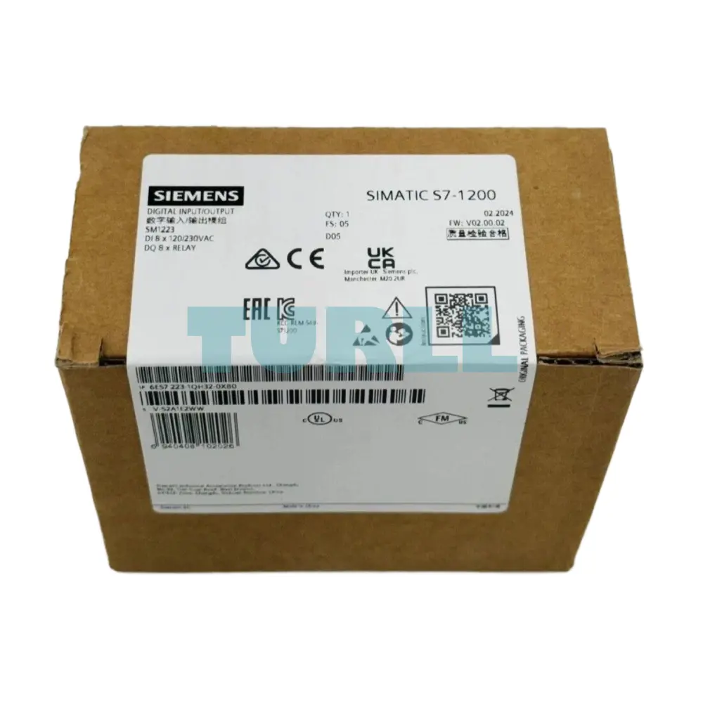 Siemens 6ES7223-1QH32-0XB0 SIMATIC S7-1200, Digital I/O SM 1223, 8 DI AC / 8 DO Relay Original Brand New 4 Siemens 6ES7223-1QH32-0XB0 SIMATIC S7-1200, Digital I/O SM 1223, 8 DI AC / 8 DO Relay