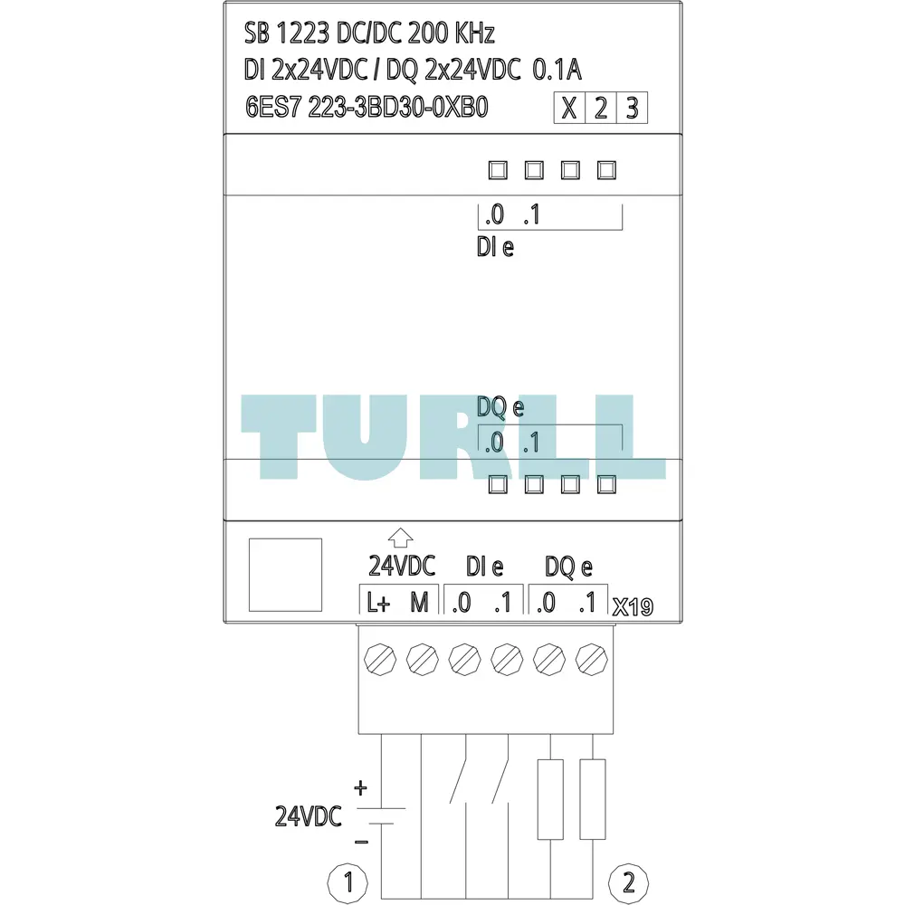 Siemens 6ES7223-3BD30-0XB0 SIMATIC S7-1200, Digital I/O SB 1223, 2 DI/2 DQ, 24 V DC Original Brand New 2 Siemens 6ES7223-3BD30-0XB0 SIMATIC S7-1200, Digital I/O SB 1223, 2 DI/2 DQ, 24 V DC