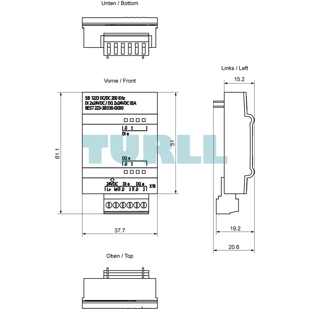Siemens 6ES7223-3BD30-0XB0 SIMATIC S7-1200, Digital I/O SB 1223, 2 DI/2 DQ, 24 V DC Original Brand New 3 Siemens 6ES7223-3BD30-0XB0 SIMATIC S7-1200, Digital I/O SB 1223, 2 DI/2 DQ, 24 V DC