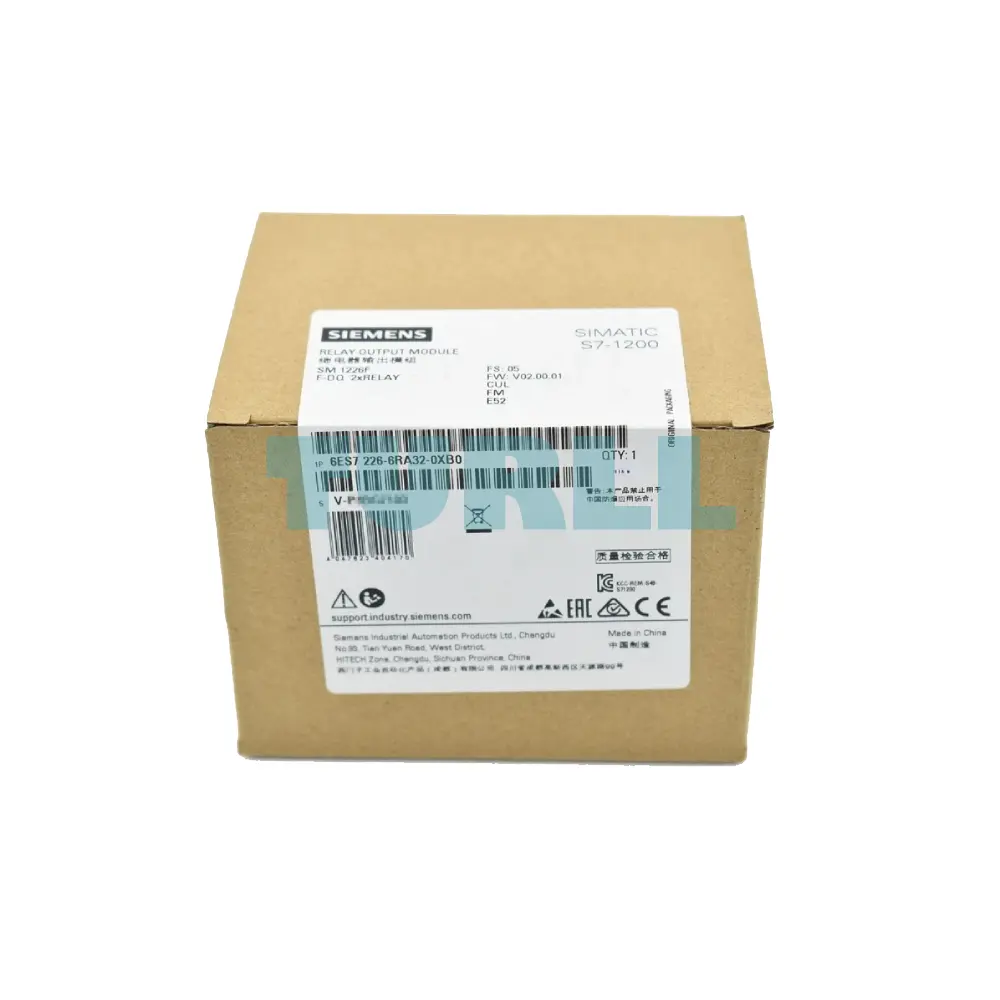 Siemens 6ES7226-6RA32-0XB0 SIMATIC S7-1200, SM1226, F-DQ 2x Relay Output Module Original Brand New 5 Siemens 6ES7226-6RA32-0XB0 SIMATIC S7-1200, SM1226, F-DQ 2x Relay Output Module