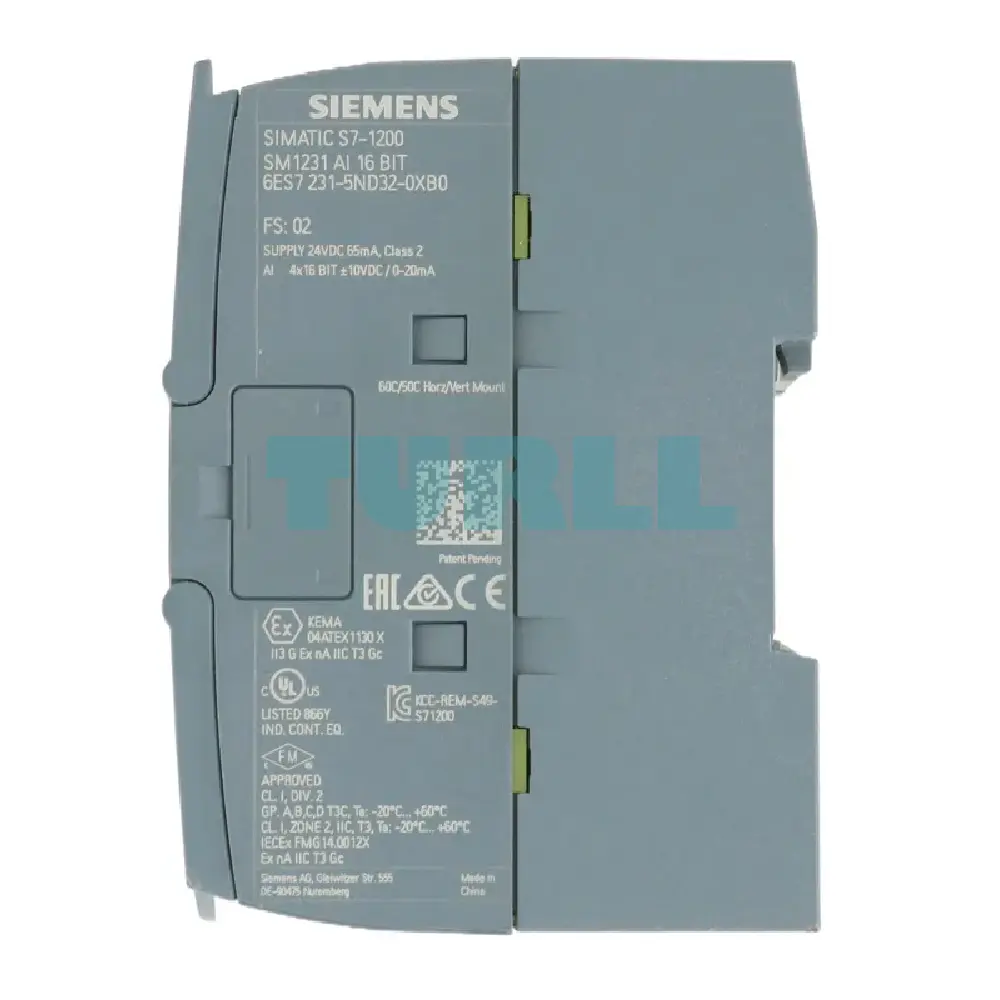 Siemens 6ES7231-5ND32-0XB0 SIMATIC S7-1200 Analog Input SM 1231, 4 AI Original Brand New 3 Siemens 6ES7231-5ND32-0XB0 SIMATIC S7-1200 Analog Input SM 1231, 4 AI