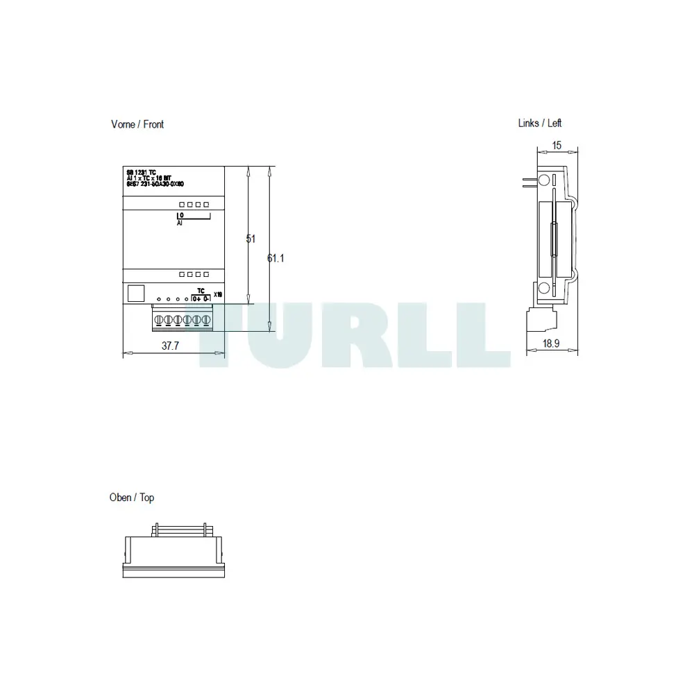 6ES7231-5QA30-0XB0 Siemens SIMATIC S7-1200 Analog Input SB 1231 TC Original Brand New 3 6ES7231-5QA30-0XB0 Siemens SIMATIC S7-1200 Analog Input SB 1231 TC