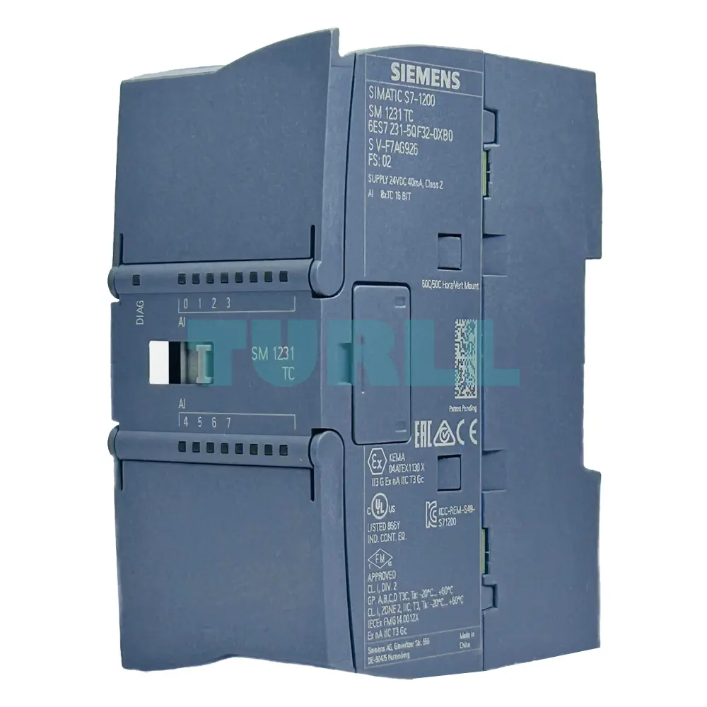 Siemens 6ES7231-5QF32-0XB0 SIMATIC S7-1200 Analog Input Module, 8 AI Thermocouples, SM 1231 TC Original Brand New 1 Siemens 6ES7231-5QF32-0XB0 SIMATIC S7-1200 Analog Input Module, 8 AI Thermocouples, SM 1231 TC Original Brand New