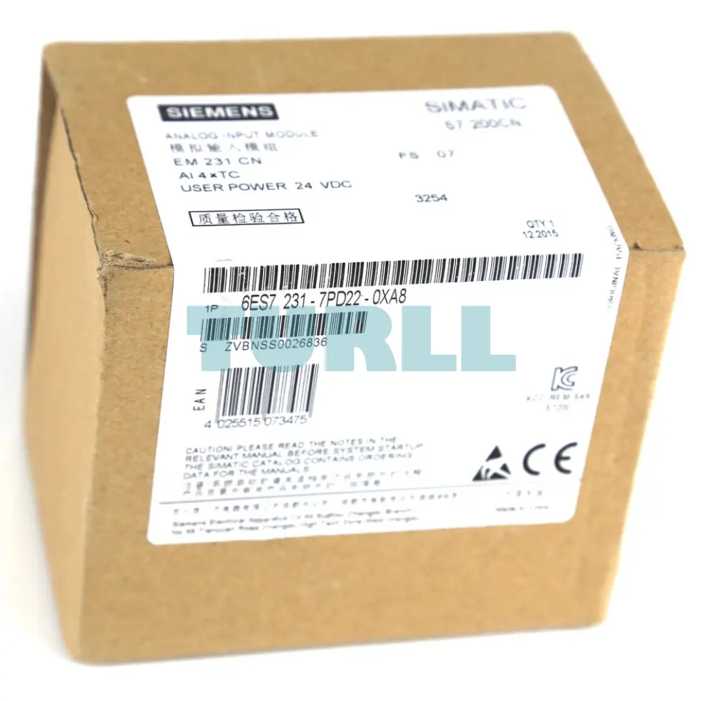 Siemens 6ES7231-7PD22-0XA8 SIMATIC S7-200 CN, Analog Input EM 231, 4 AI Thermocouple Module Original Brand New 2 Siemens 6ES7231-7PD22-0XA8 SIMATIC S7-200 CN, Analog Input EM 231, 4 AI Thermocouple Module