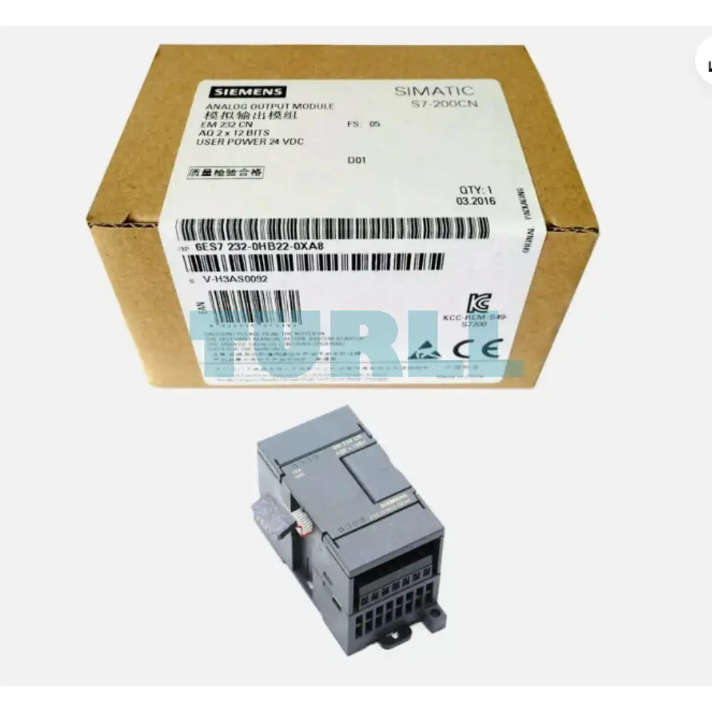 Siemens 6ES7232-0HB22-0XA8 SIMATIC S7-200 CN EM 232 Analog Output Module Original Brand New 5 Siemens 6ES7232-0HB22-0XA8 SIMATIC S7-200 CN EM 232 Analog Output Module