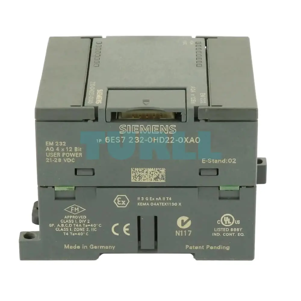 6ES7232-0HD22-0XA0 Siemens SIMATIC S7-200 Analog Output EM 232 Original Brand New 2 6ES7232-0HD22-0XA0 Siemens SIMATIC S7-200 Analog Output EM 232