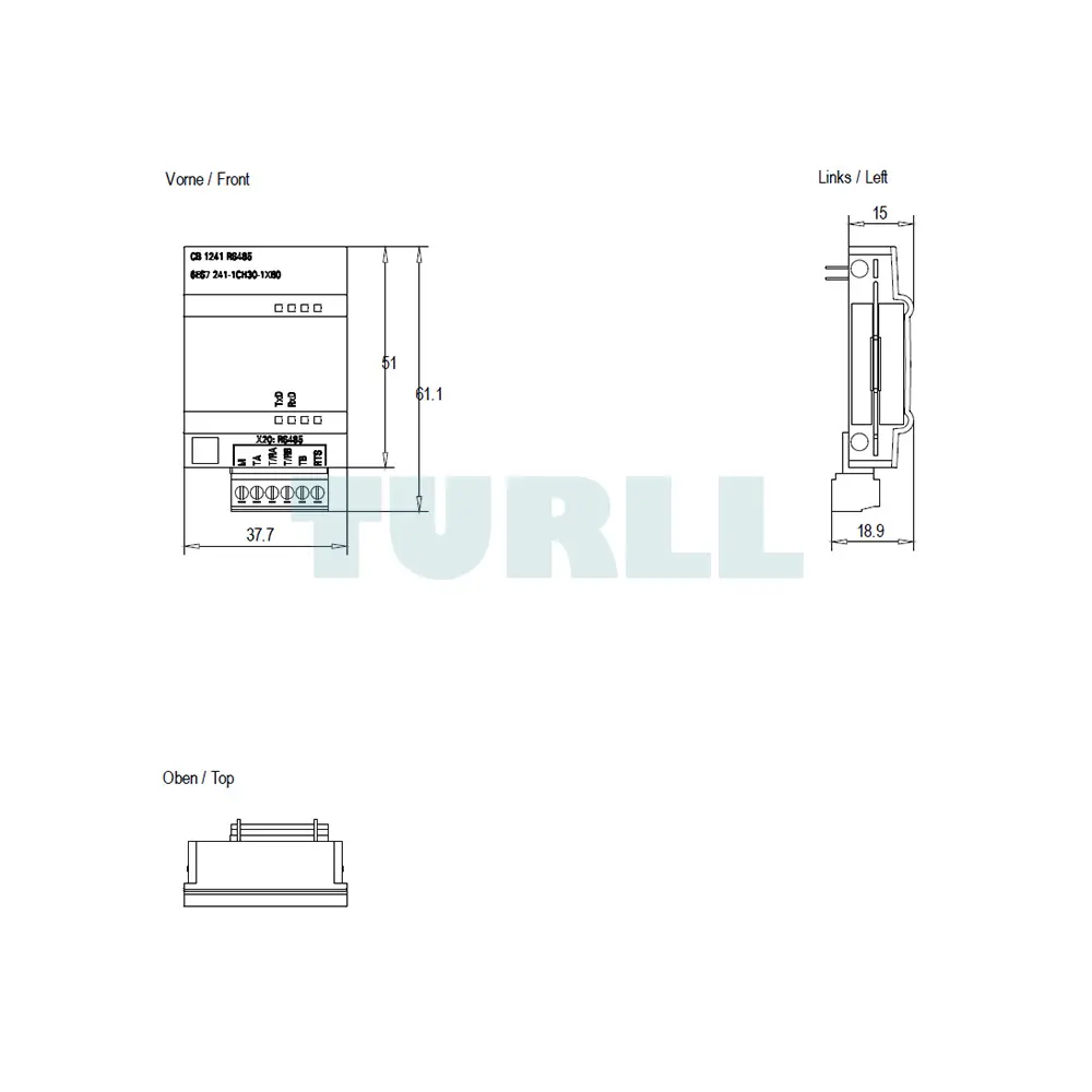 6ES7241-1CH30-1XB0 Siemens SIMATIC S7-1200 Communication Board CB 1241 Original Brand New 4 6ES7241-1CH30-1XB0 Siemens SIMATIC S7-1200 Communication Board CB 1241