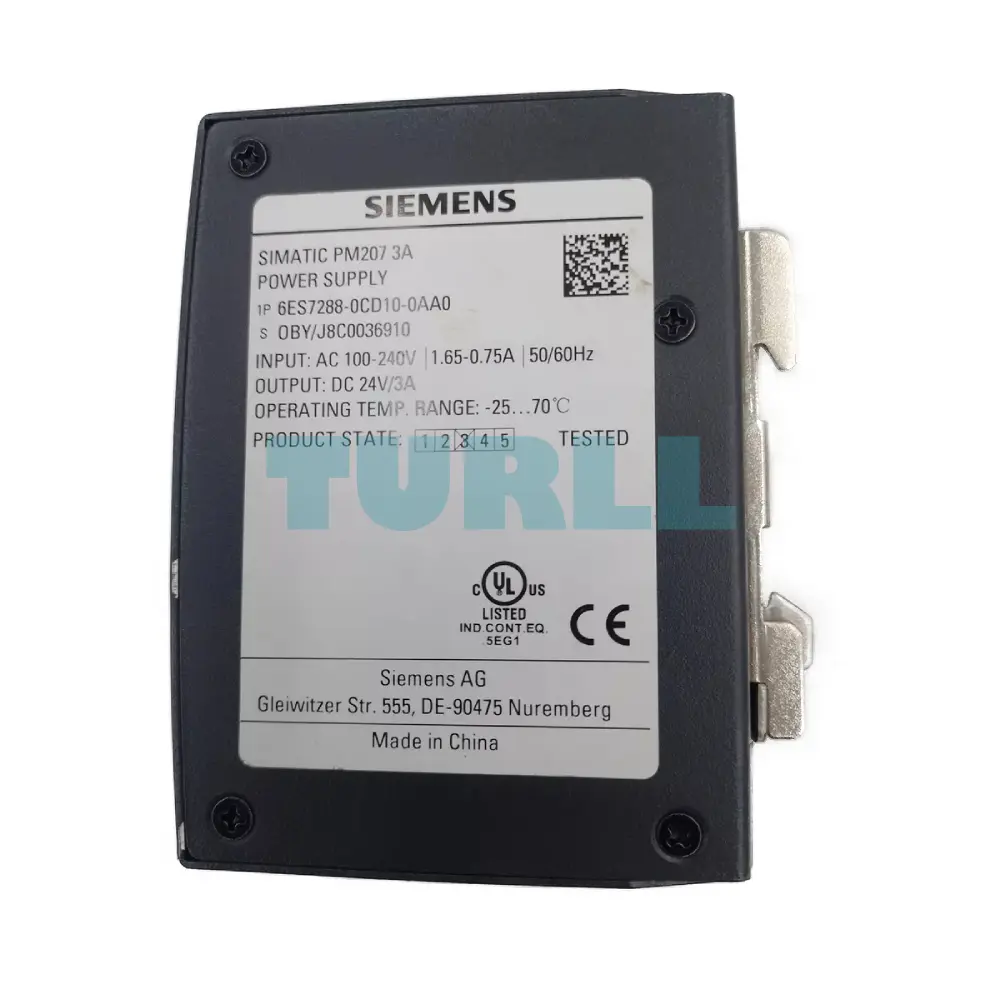 Siemens 6ES7288-0CD10-0AA0 SIMATIC S7-200 Smart Regulated Power Supply 24V 3A