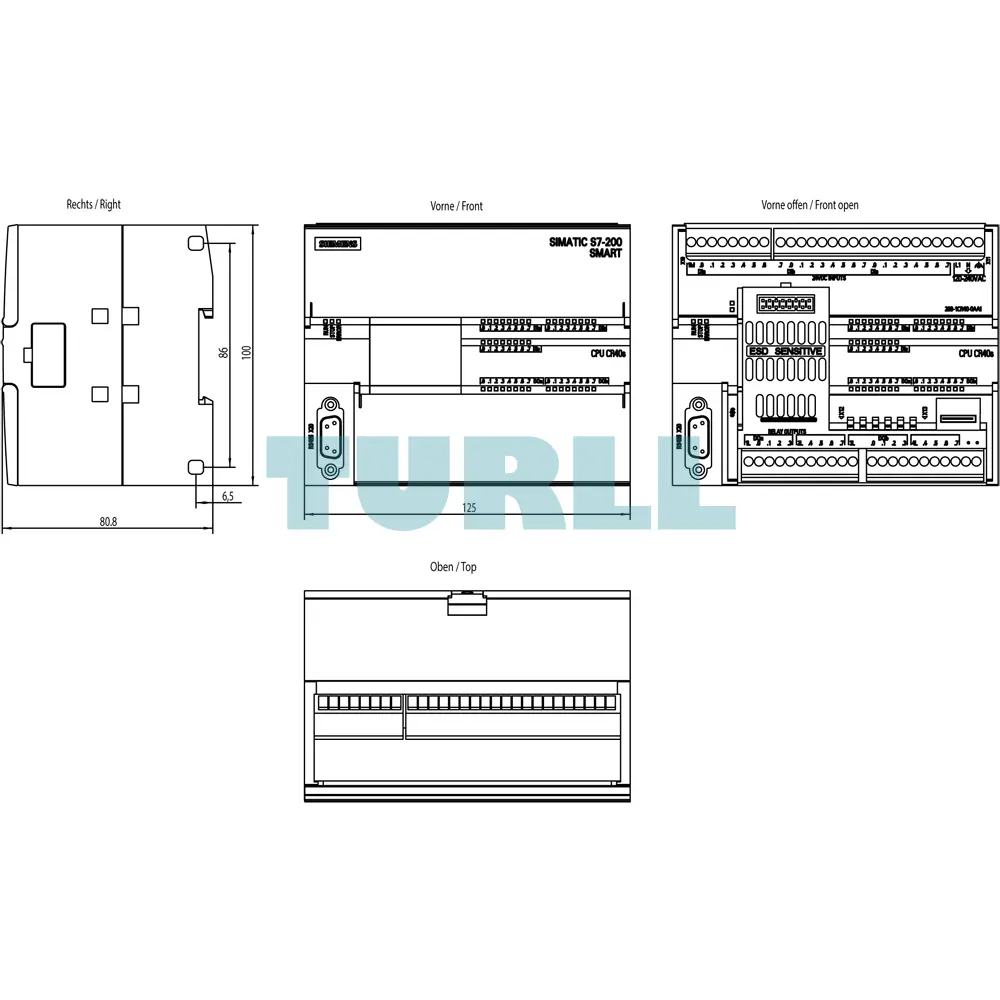 Siemens 6ES7288-1CR40-0AA0 SIMATIC S7-200 SMART CPU CR40 Compact PLC Original Brand New 3 Siemens 6ES7288-1CR40-0AA0 SIMATIC S7-200 SMART CPU CR40 Compact PLC