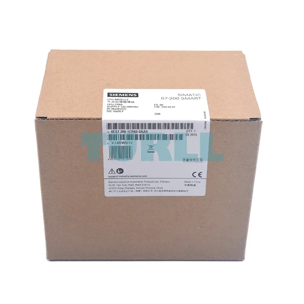 Siemens 6ES7288-1CR40-0AA0 SIMATIC S7-200 SMART CPU CR40 Compact PLC Original Brand New 6 Siemens 6ES7288-1CR40-0AA0 SIMATIC S7-200 SMART CPU CR40 Compact PLC
