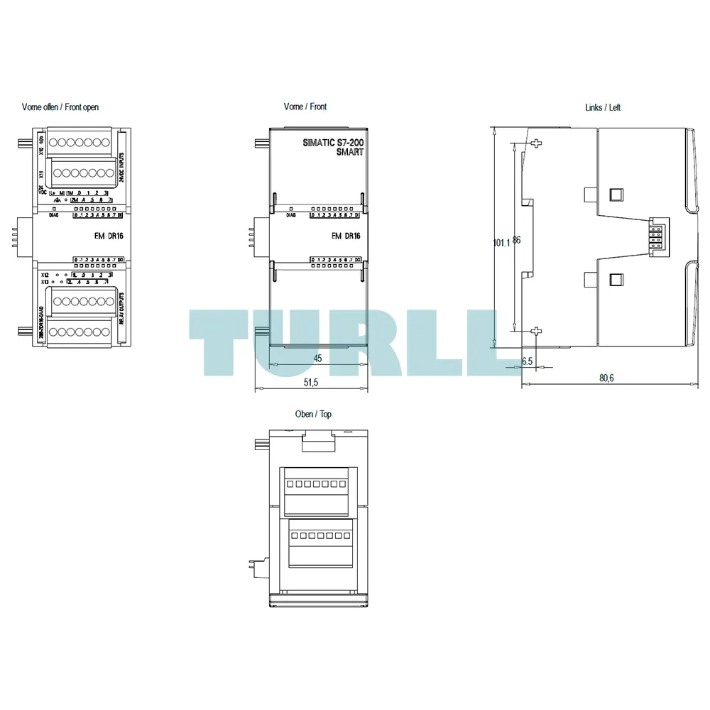 Siemens 6ES7288-2DR16-0AA0 SIMATIC S7-200 SMART Digital I/O SM DR16, 8DI/8DO Relay Original Brand New 5 Siemens 6ES7288-2DR16-0AA0 SIMATIC S7-200 SMART Digital I/O SM DR16, 8DI/8DO Relay