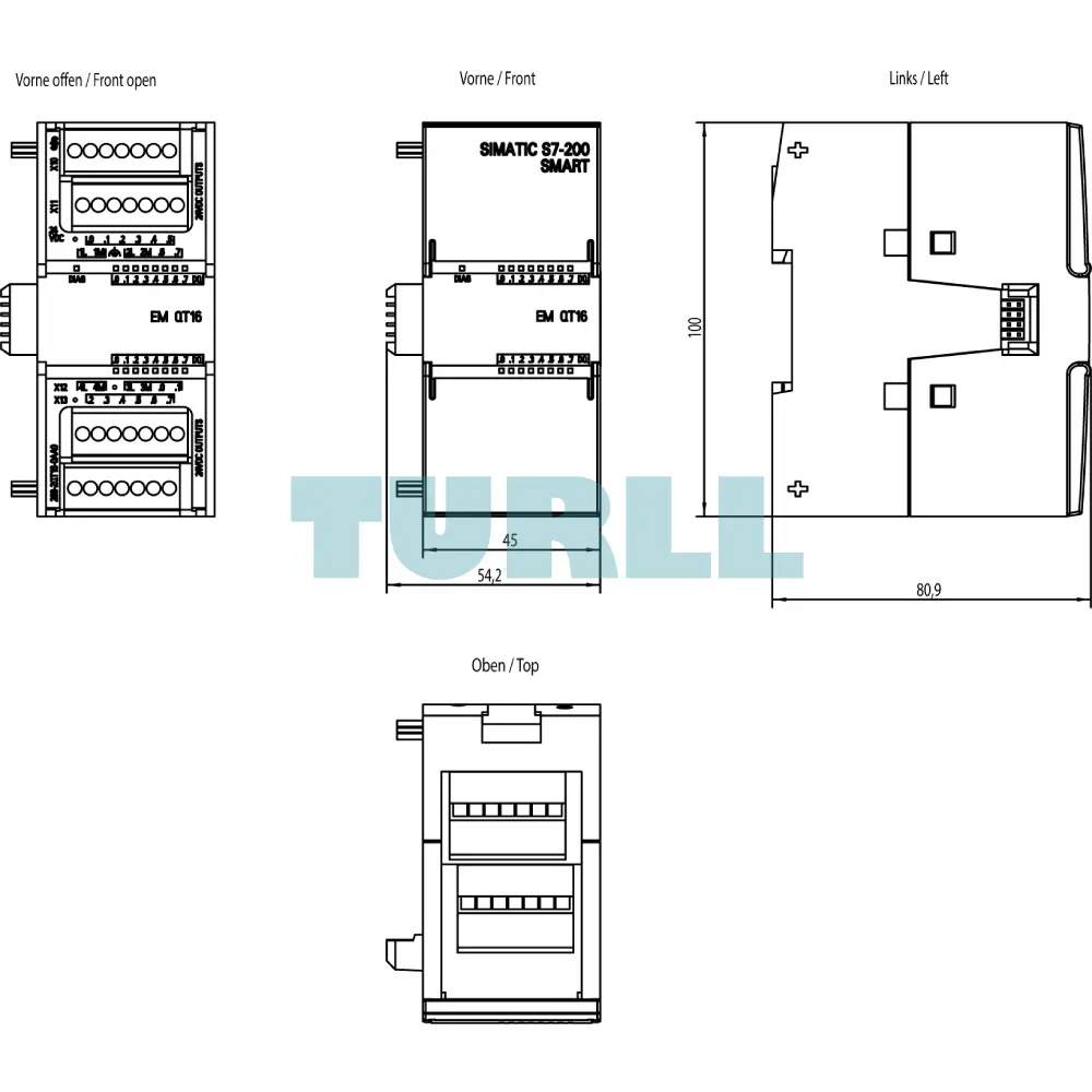 Siemens 6ES7288-2QT16-0AA0 SIMATIC S7-200 SMART Digital Output EM DT16, 16 DO, 24V DC Original Brand New 6 Siemens 6ES7288-2QT16-0AA0 SIMATIC S7-200 SMART Digital Output EM DT16, 16 DO, 24V DC